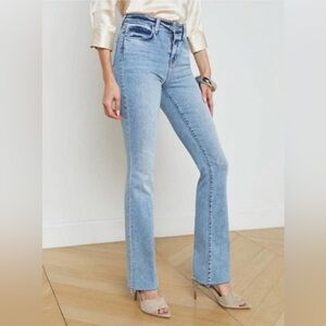 L’AGENCE Ruth High-Rise Straight Jeans – Loyola Wash – Size 27 - Tall